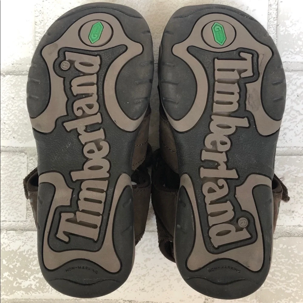 Timberland Kids Earthkeepers Brown Leather Sport Sandals Boys Size 1 Little Kid